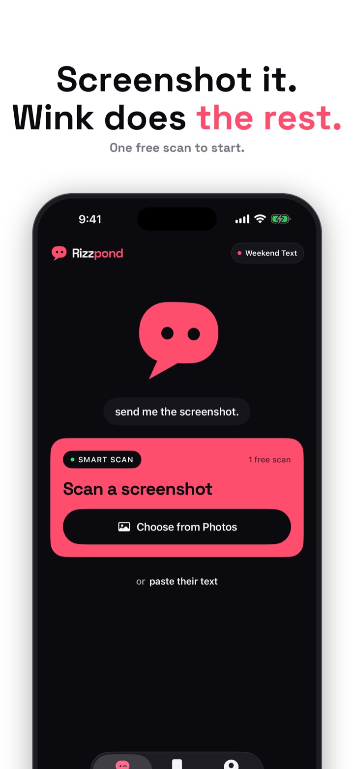 Screenshot it. Wink does the rest. One free scan to start.
